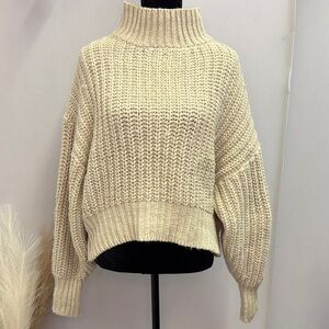H&M Cream Turtleneck Sweater